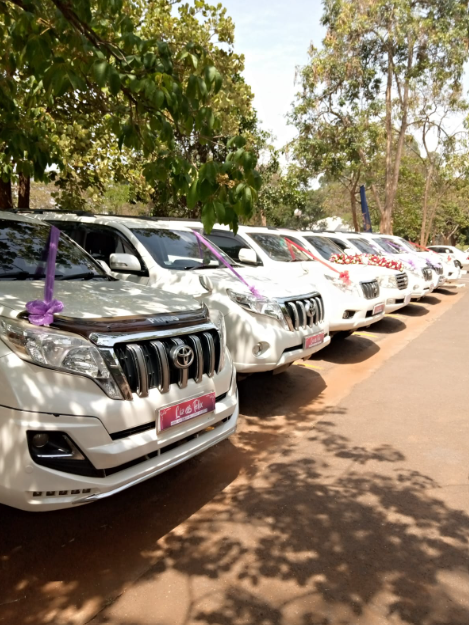 Prado fleet parked outdoors